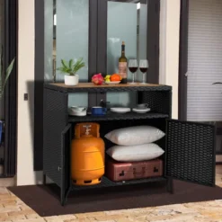 Rattan Storage Cabinet, Patio Storage Box Organizer With 2 Doors & Adjustable Shelves -The Range Shop GUEST ed7f059e 5ce1 4e72 aab4 56b44a4f2361
