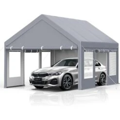 13 X 20 FT Metal Carport, With Side-Opening Door & Roll-Up Windows, All-Inclusive Metal Carport, Outdoor Portable Garage Shelters Tents, Grey 13 13 X 20 FT Metal Carport, With Side-Opening Door & Roll-Up Windows, All-Inclusive Metal Carport, Outdoor Portable Garage Shelters Tents, Grey -The Range Shop GUEST edb70616 2500 4413 9a7e 606fb563cd50