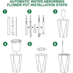 22.5 Inch Tall Diamond Planters (Set Of 2), Self-Watering With Water Level Monitor & Wheels, Flower Pots For Patio, Living Room 15 22.5 Inch Tall Diamond Planters (Set Of 2), Self-Watering With Water Level Monitor & Wheels, Flower Pots For Patio, Living Room -The Range Shop GUEST ee5cee8f fb0c 450e ae67 6cb742dbb5ff