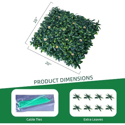 Artificial Grass Wall Panels,20"x 20" Artificial Plant Wall Panels Fake Greenery Leaf Hedge For Outdoor,Indoor 1 Artificial Grass Wall Panels,20"x 20" Artificial Plant Wall Panels Fake Greenery Leaf Hedge For Outdoor,Indoor