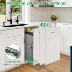 Undercabinet Trash System: 30L/35L Pull-Out Drawers W/Door Kits & Dampers | Fits 10-12" Cabinets | Steel | Silver (No Bins Included) -The Range Shop GUEST eec4f3c3 8a52 4e3c bb8e 85fad7905c4e