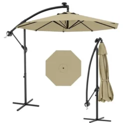 10FT Cantilever Umbrella, Base Included - For 2-6 People, 360-Degree Rotation & Infinite Tilt, Fade-Resistant Canopy For Deck Pool Garden Backyard -The Range Shop GUEST ef656b1e 63be 46c8 a754 7b6a588409e6