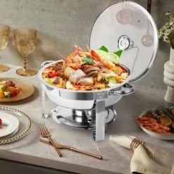 Chafing Dish Buffet , Buffet Servers And Warmers Set Of 2，Stainless Steel Buffet Chafers And Warmer Sets ，for Buffet With Lid Holder & Glass Lid -The Range Shop GUEST ef70c5b1 b7d7 4830 b3e3 280f85e9c81e