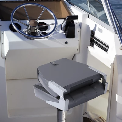 2-Pack Folding Boat Seats Low Back – Weather-Resistant Captain Chairs With Thick Padding For Fishing & Cruising 4 2-Pack Folding Boat Seats Low Back – Weather-Resistant Captain Chairs With Thick Padding For Fishing & Cruising - Image 4