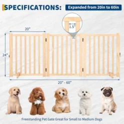 Wooden Freestanding Dog Gate, Folding Wooden Gates For Dogs Indoor For Doorways Stairs , Panel Dog Gate With No-Slip Mat 14 Wooden Freestanding Dog Gate, Folding Wooden Gates For Dogs Indoor For Doorways Stairs , Panel Dog Gate With No-Slip Mat -The Range Shop GUEST f0fe74d9 f2c2 420d 820e 49b118dda23c