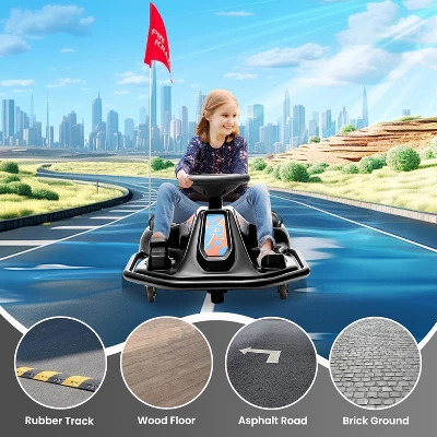 24V Ride On Car Electric Drifting Go Kart For Kids 3-8Years - High/Low Speed Switch And Simplified Drifting System 4 24V Ride On Car Electric Drifting Go Kart For Kids 3-8Years - High/Low Speed Switch And Simplified Drifting System - Image 4