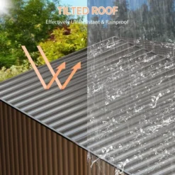 Outdoor Metal Storage Shed， Large Weatherproof Garden Shed For Tools，with Lockable Doors And Sloping Roof，for Lawn Equipment, Patio & Backyard -The Range Shop GUEST f1b68e65 2088 4d56 8f61 dbe8d6fd8ee4 1