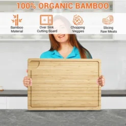 Cutting Board, Bamboo Stove Top Cover, Over The Sink Chopping Board With Juice Groove And Handle -The Range Shop GUEST f2b61b94 1142 4dab bf40 3c6e2c0addaf