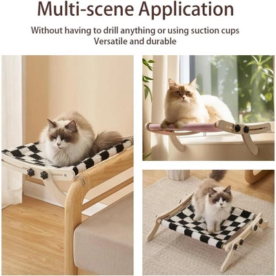 Cat Window Perch, Cat Window Hammock, Providing All-Around Sunbath Space Saving, Easy To Adjust Cat Bed For Windowsill, Bedside 4 Cat Window Perch, Cat Window Hammock, Providing All-Around Sunbath Space Saving, Easy To Adjust Cat Bed For Windowsill, Bedside - Image 4
