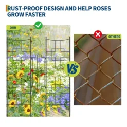 51" X 66" Garden Trellis For Climbing Plants Outdoor, Rustproof Metal Trellis For Roses Vegetables Vines Flowers Support, Garden Fence Panels -The Range Shop GUEST f4e07b4d 2955 4533 88f8 ca1b45c9f013