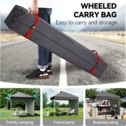 10x10 Ft Pop Up Canopy Tent W/Sidewall, Instant Portable Shelter W/Vented Roof Wheeled Carry Bag, Outdoor Sun Shade For Beach, Camping, Patio 14 10x10 Ft Pop Up Canopy Tent W/Sidewall, Instant Portable Shelter W/Vented Roof Wheeled Carry Bag, Outdoor Sun Shade For Beach, Camping, Patio -The Range Shop GUEST f543c4e8 5504 4375 bc7d b2dbd57a9114