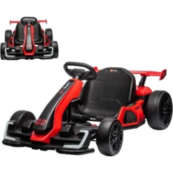 24V Electric Go Kart For Kids, With 2 * 150W Motors, Adjustable Seat, 8mph Speed, Led Lights, For Children Ages 6-15 -The Range Shop GUEST f55f225e cb24 4500 9948 7b0cc4afb555