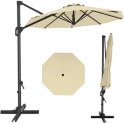 10FT Cantilever Umbrella Outdoor Patio Umbrella With Base And 360-Degree Rotation, Windproof -The Range Shop GUEST f5eefc98 6c36 414f 8f05 3a74e94e8b2d