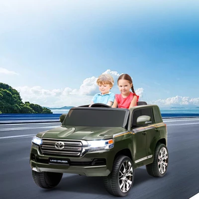 2 Seater Ride On Car For Kids, 12V Licensed Toyota Land Cruiser Car, Battery Electric Car W/Spring Suspension, Music Player,LED Lights, For 3-8 2 2 Seater Ride On Car For Kids, 12V Licensed Toyota Land Cruiser Car, Battery Electric Car W/Spring Suspension, Music Player,LED Lights, For 3-8 - Image 2