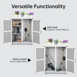 Potting Bench Outdoor Cabinet With Metal Tabletop, Wooden Storage Cabinets Weatherproof, Planting Work Benches With Adjustable Shelf -The Range Shop GUEST f72c8dbe 4179 4be1 9084 28c54aab2aef