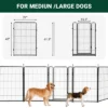 Dog Playpen For Large Medium Small Dogs, Metal Dog Fence With Gate,40 Inch 8 Panels Outdoor Pet Play Pen，Portable And Fold Up Puppy Exercise Pen