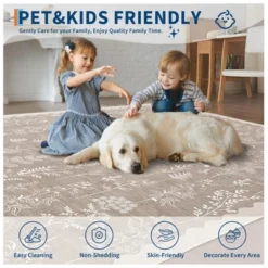 Indoor Modern Botanical Living Room Bedroom Area Rugs For Home Decor, Washable Non Slip Dining Room Carpet, Foldable Thin Mat -The Range Shop GUEST f9713013 f1ba 4998 9c56 83439ae8f3f3