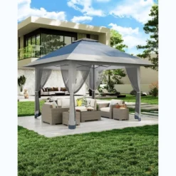 13x13 FT Gazebo Outdoor Canopy Tent, Outdoor Patio Gazebo, With Mosquito Netting, 4 Sandbags & Wheeled Bag, For Backyard 15 13x13 FT Gazebo Outdoor Canopy Tent, Outdoor Patio Gazebo, With Mosquito Netting, 4 Sandbags & Wheeled Bag, For Backyard -The Range Shop GUEST f9787e2f e5d3 4dea 8d59 8bbb9c1b798a