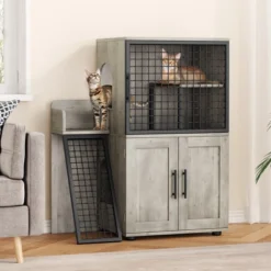 Cat Litter Box Enclosure, 2-Layer Hidden Cat Washroom With Sturdy Ladder, Cat Litter Box Furniture With Side Door, Villa Cat Cabinet -The Range Shop GUEST fb3d7635 5b34 4696 97a6 e3316b5ddc10
