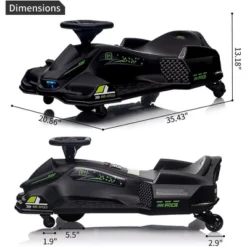 24V Kids Electric Drift Kart Toy With LED Lights, Music, USB Port, Speed Up To 7.5MPH & Low Battery Alarm -The Range Shop GUEST fc056f13 3dee 43f7 8697 4a3f96681b74 1