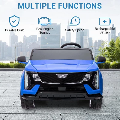 24V Licensed Cadillac Ride On Truck Car For Kids - 2 Seater Electric Vehicle W/Parent Remote Control, Smooth Start, For Boys Girls 4 24V Licensed Cadillac Ride On Truck Car For Kids - 2 Seater Electric Vehicle W/Parent Remote Control, Smooth Start, For Boys Girls - Image 4
