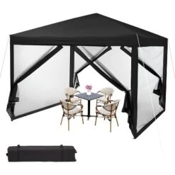 10 X 10 FT Pop Up Canopy, Party Tent With Mosquito Netting, Height Adjustable Instant Sun Shade, Portable Screen Shelter For Parties, Camping, Events 17 10 X 10 FT Pop Up Canopy, Party Tent With Mosquito Netting, Height Adjustable Instant Sun Shade, Portable Screen Shelter For Parties, Camping, Events -The Range Shop GUEST fe2d116c 7041 4049 9185 386914456c46