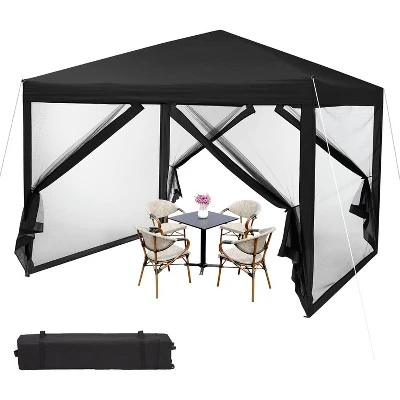 10 X 10 FT Pop Up Canopy, Party Tent With Mosquito Netting, Height Adjustable Instant Sun Shade, Portable Screen Shelter For Parties, Camping, Events 7 10 X 10 FT Pop Up Canopy, Party Tent With Mosquito Netting, Height Adjustable Instant Sun Shade, Portable Screen Shelter For Parties, Camping, Events - Image 7
