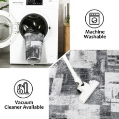 Washable Modern Abstract Living Room Bedroom Area Rugs, Geometric Print Large Throw Carpet For Dining Room -The Range Shop GUEST fed8f9db 8208 4904 b7bf 51afc00b7b6b