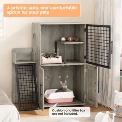 Cat Litter Box Enclosure, 2-Layer Hidden Cat Washroom With Sturdy Ladder, Cat Litter Box Furniture With Side Door, Villa Cat Cabinet -The Range Shop GUEST fee299cb 8b49 41a8 b065 612d75130cba