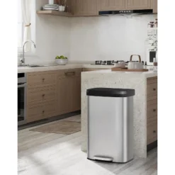 21 Gallon / 80 Liter Step-on Trash Can, Stainless Steel Kitchen Garbage Bin Featuring Soft-Close Plastic Lid And Liner Retainer Ring -The Range Shop GUEST ff83d79e 218b 485f 9ea4 473202c76b7c