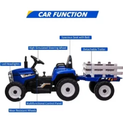 12V 25W Kids Powered Electric Tractor, Toddler Ride On Car W/Remote Control, LED Headlights, Gear Shift, MP3 Player USB Port For Kids 3-6 Years -The Range Shop GUEST ff956a6a 7277 4ab1 b58e 7016ce1ed2da